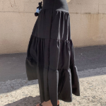 Длинная юбка с воланами и молнией в стиле капкан