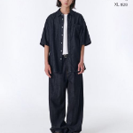 Musinsa Standard Oversized Short Sleeve Denim Shirt – Deep Indigo