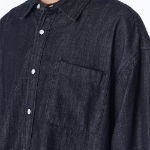 Musinsa Standard Oversized Short Sleeve Denim Shirt – Deep Indigo