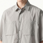 Musinsa Standard City Leisure Lightweight Nylon Oversized Short Sleeve Shirt – Light Grey