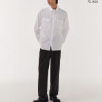 Musinsa Standard Relaxed Soft Poplin Officer Shirt – White
