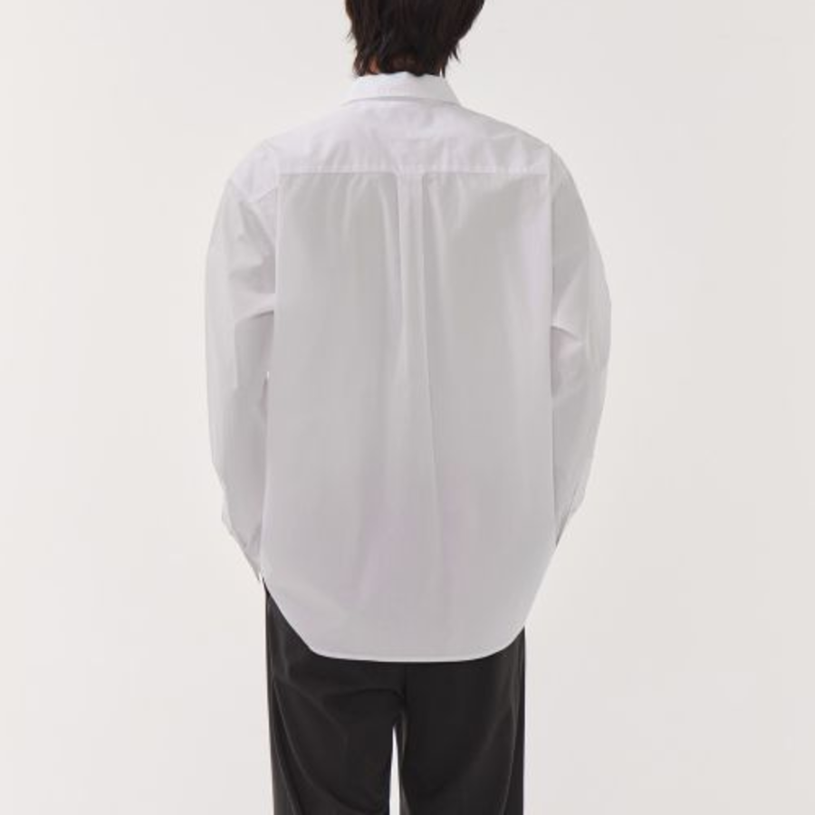 Musinsa Standard Relaxed Soft Poplin Officer Shirt – White