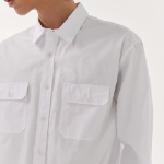 Musinsa Standard Relaxed Soft Poplin Officer Shirt – White