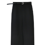 Прямая длинная юбка с разрезом и ремнём