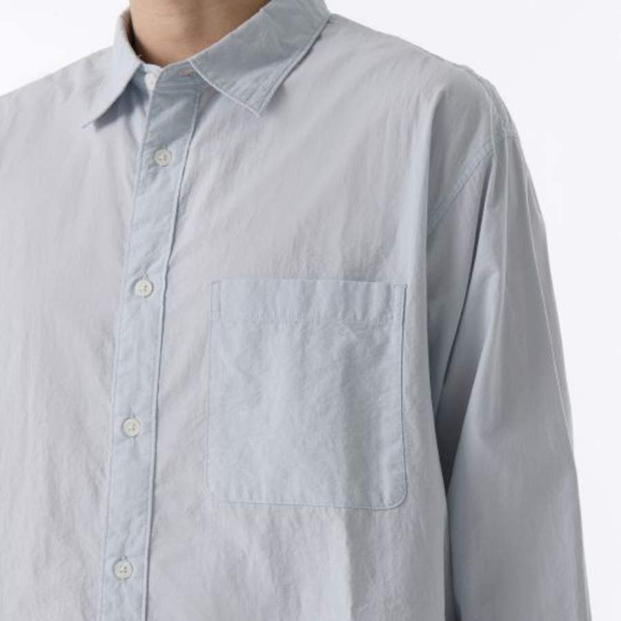 Musinsa Standard Relaxed Micro Seersucker Shirt – Sky Blue