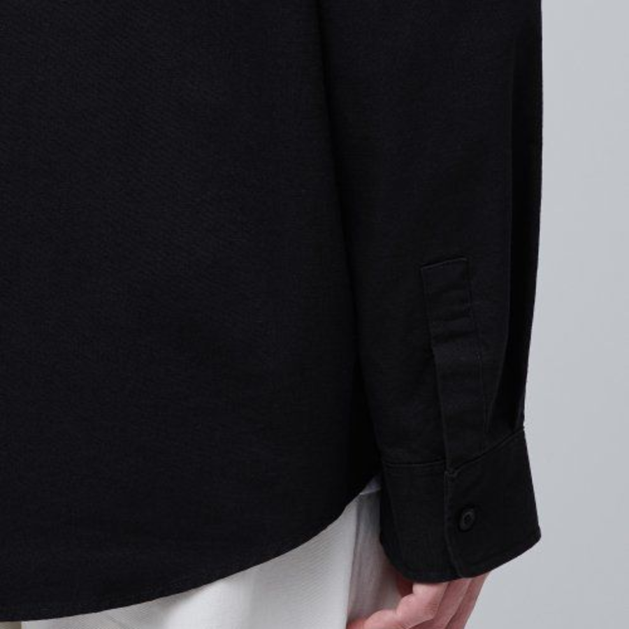 Musinsa Standard Heavyweight Oversized Oxford Shirt – Black