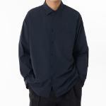 Musinsa Standard Relaxed Lightweight Nylon Shirt – Navy