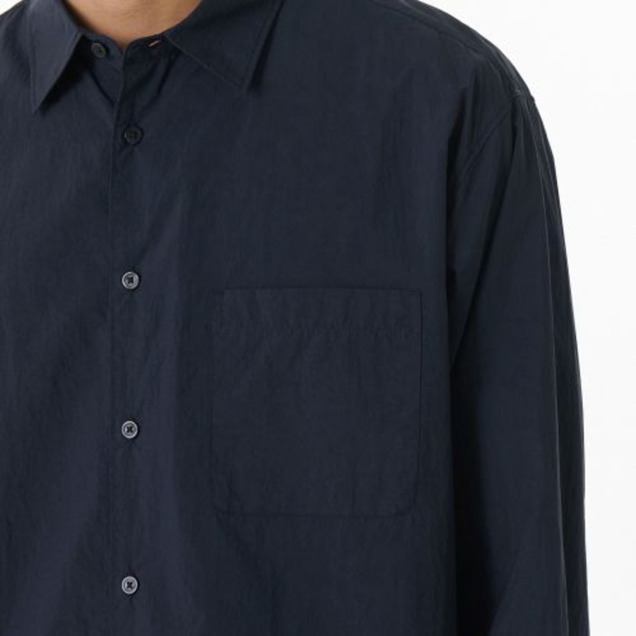 Musinsa Standard Relaxed Lightweight Nylon Shirt – Navy
