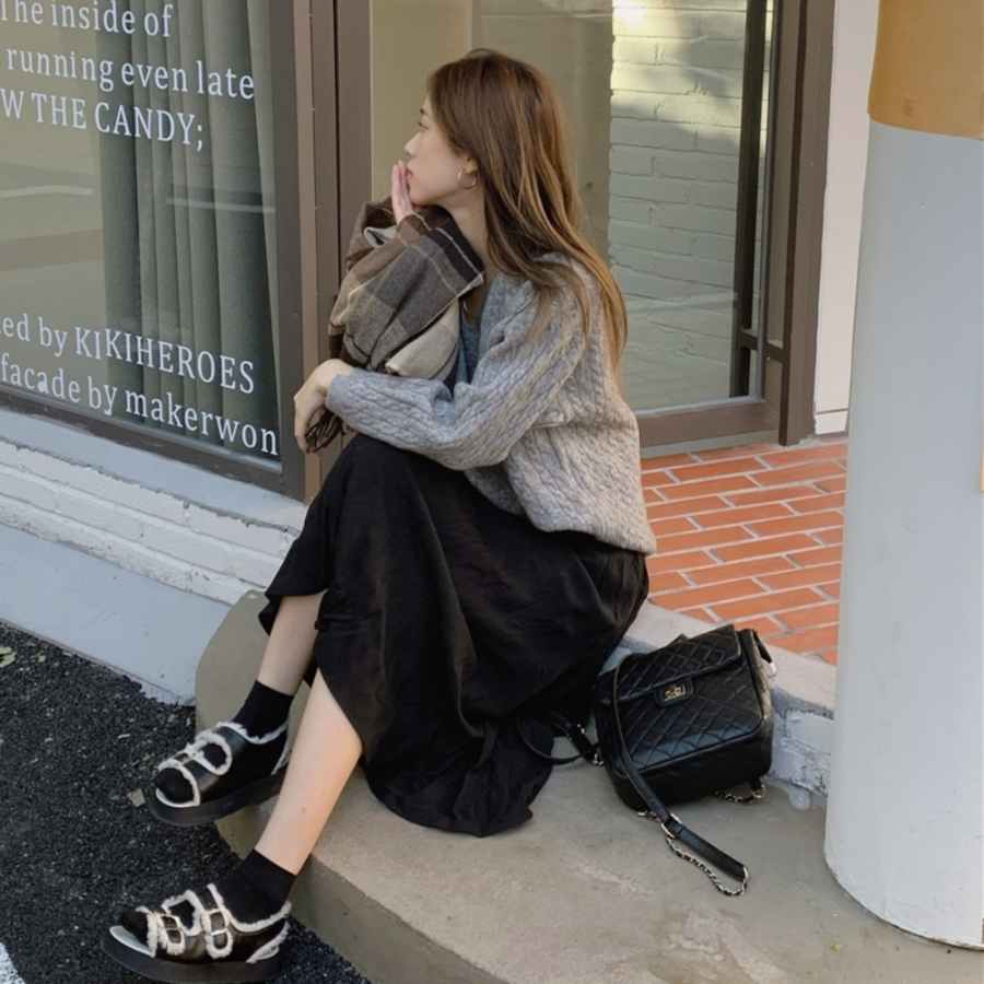 Плиссированная длинная юбка с эластичным поясом