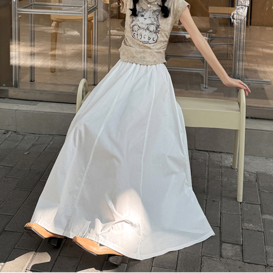 Длинная юбка с эластичным поясом