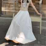 Длинная юбка с эластичным поясом