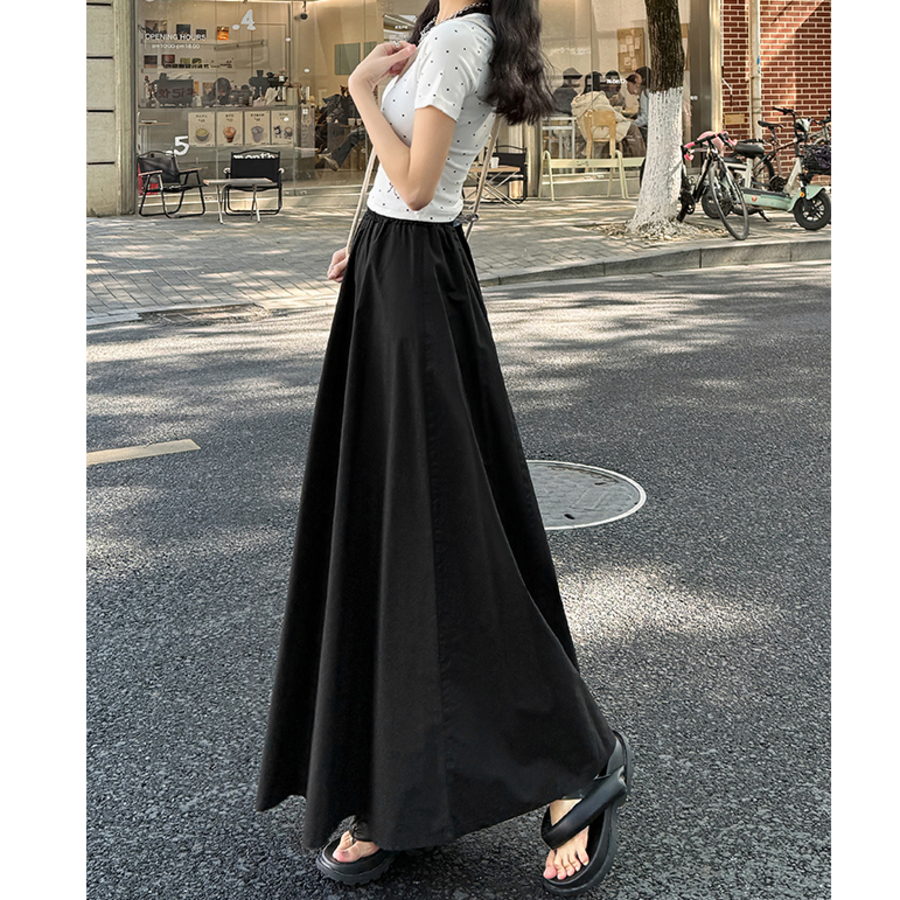 Длинная юбка с эластичным поясом