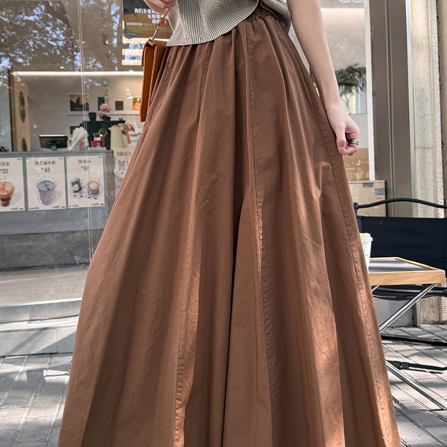 Длинная юбка с эластичным поясом