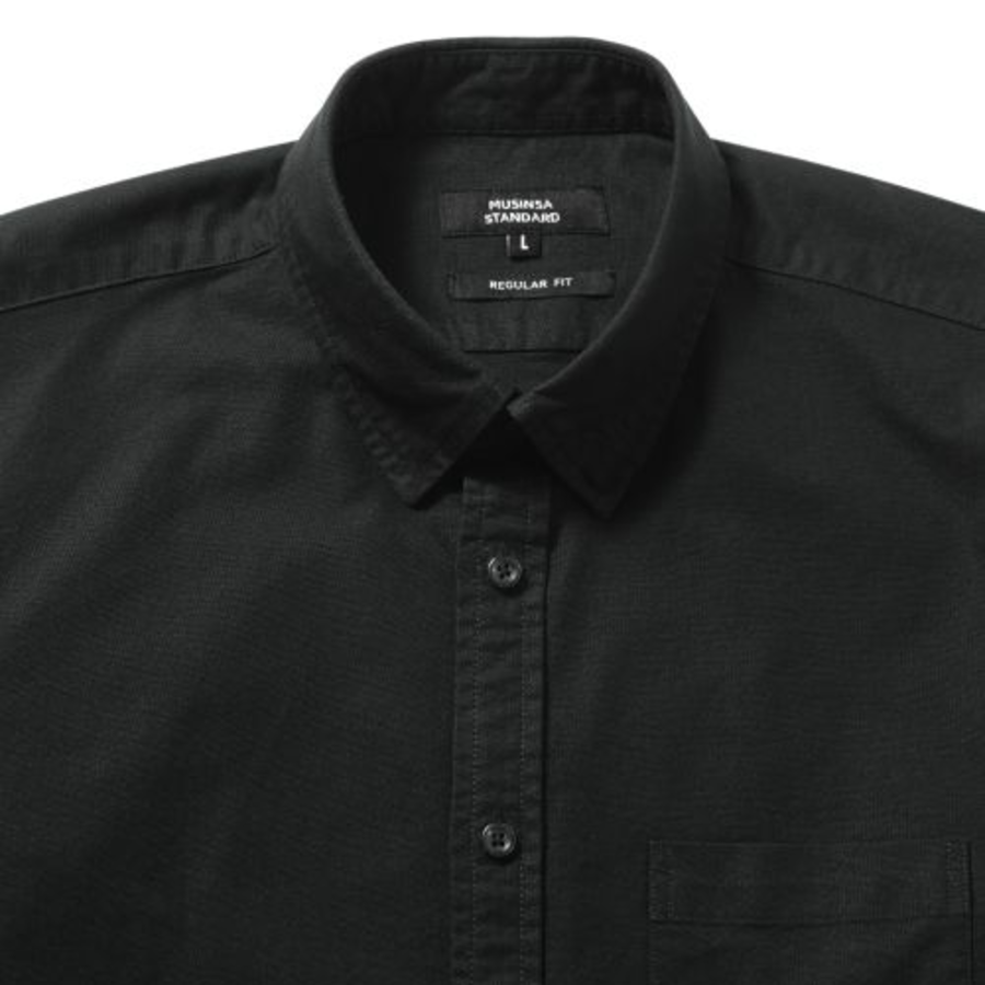 Musinsa Standard Basic Denim Shirt – Black
