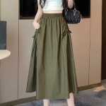 S-Хаки-Макси юбки