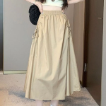 S-Бежевый-Макси юбки