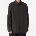 Musinsa Standard Relaxed Soft Poplin Long Sleeve Shirt – Charcoal Grey