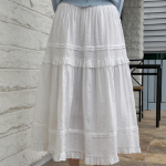 Воздушная длинная юбка с каскадными воланами