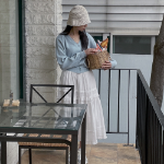 Воздушная длинная юбка с каскадными воланами