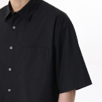 Musinsa Standard Relaxed Soft Poplin Short Sleeve Shirt – Black