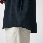 Musinsa Standard Relaxed Linen-Like Short Sleeve Shirt – Navy