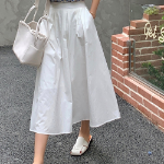 Свободный размер-Белый-Макси юбки