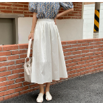 Расклешённая длинная юбка с пинтами