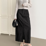 S-BLACK BLUE-Макси юбки