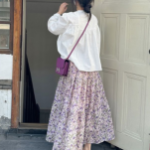 Длинная юбка с цветочным принтом