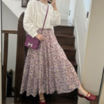 Длинная юбка с цветочным принтом