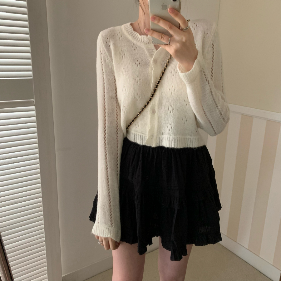 Длинная юбка с кружевом и оборками