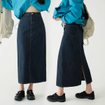 S-DARK BLUE-Макси юбки