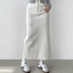 S-Белый-Короткая-Макси юбки