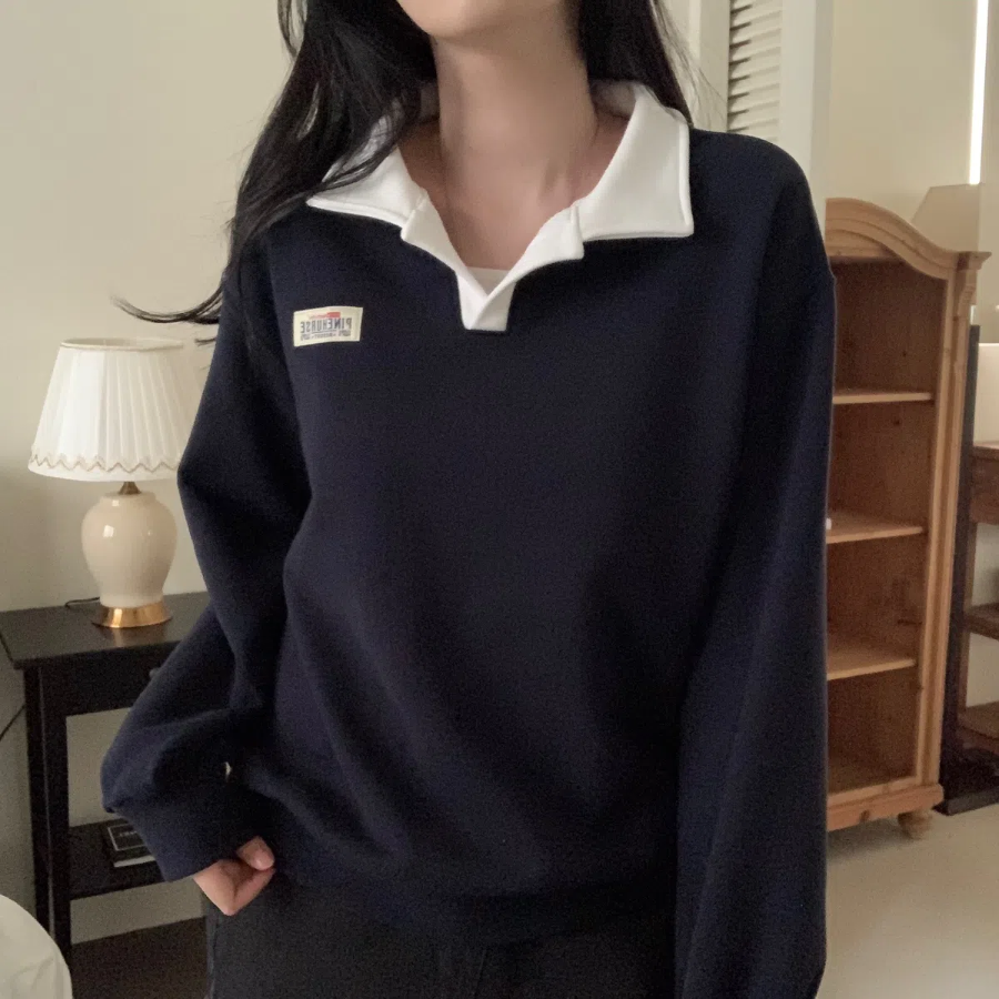 FINE – свитшот с воротником-поло