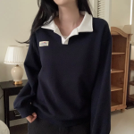 FINE – свитшот с воротником-поло