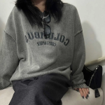 Pigment Columbus Embroidered Sweatshirt