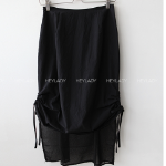 Длинная многослойная юбка с драпировкой