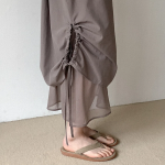 Длинная многослойная юбка с драпировкой