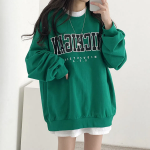 Свободный размер-Зеленый-Свитшоты