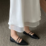 Длинная атласная юбка с полупрозрачным верхним слоем и эластичным поясом