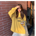 Свободный размер-Желтый-Свитшоты