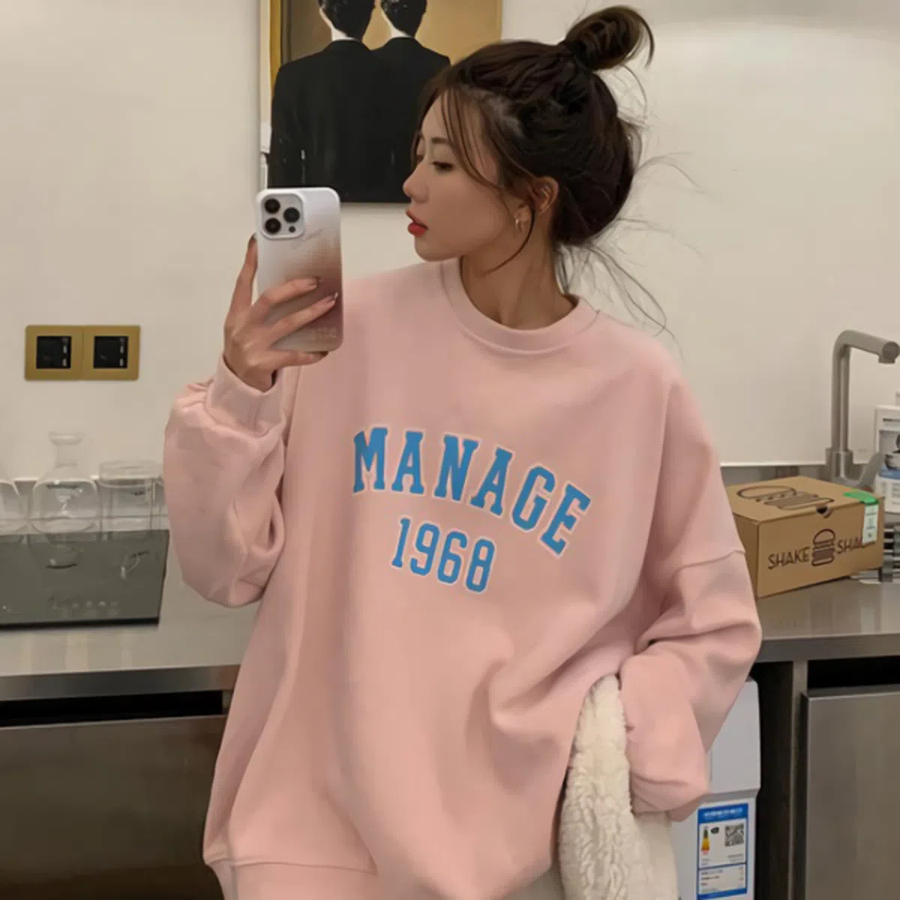 Lettering Oversized Sweatshirt