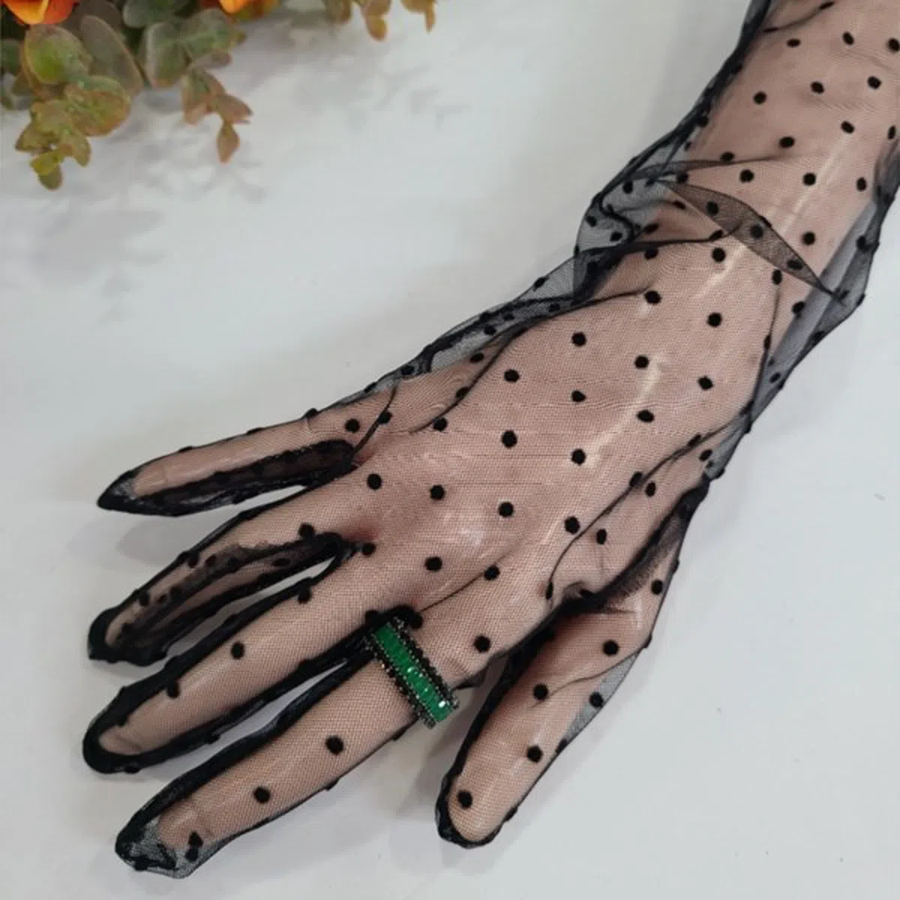 Женские Длинные Перчатки с Горошком — винтажная элегантность для свадеб и торжеств