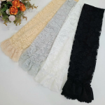 Женские Длинные Нарукавники с Цветочным Кружевом и Фестонами — стильная защита от солнца