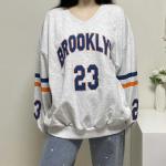 Brooklyn 23 V-Neck Cotton Sweatshirt