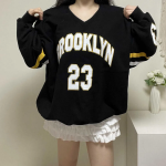 Brooklyn 23 V-Neck Cotton Sweatshirt