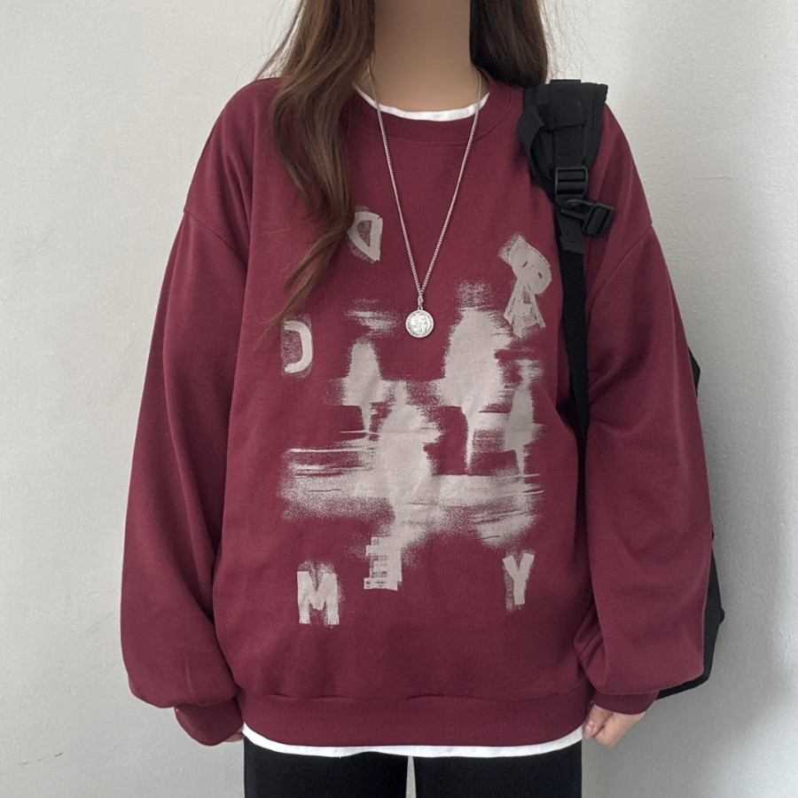 Painting Print Loose Fit Sweatshirt