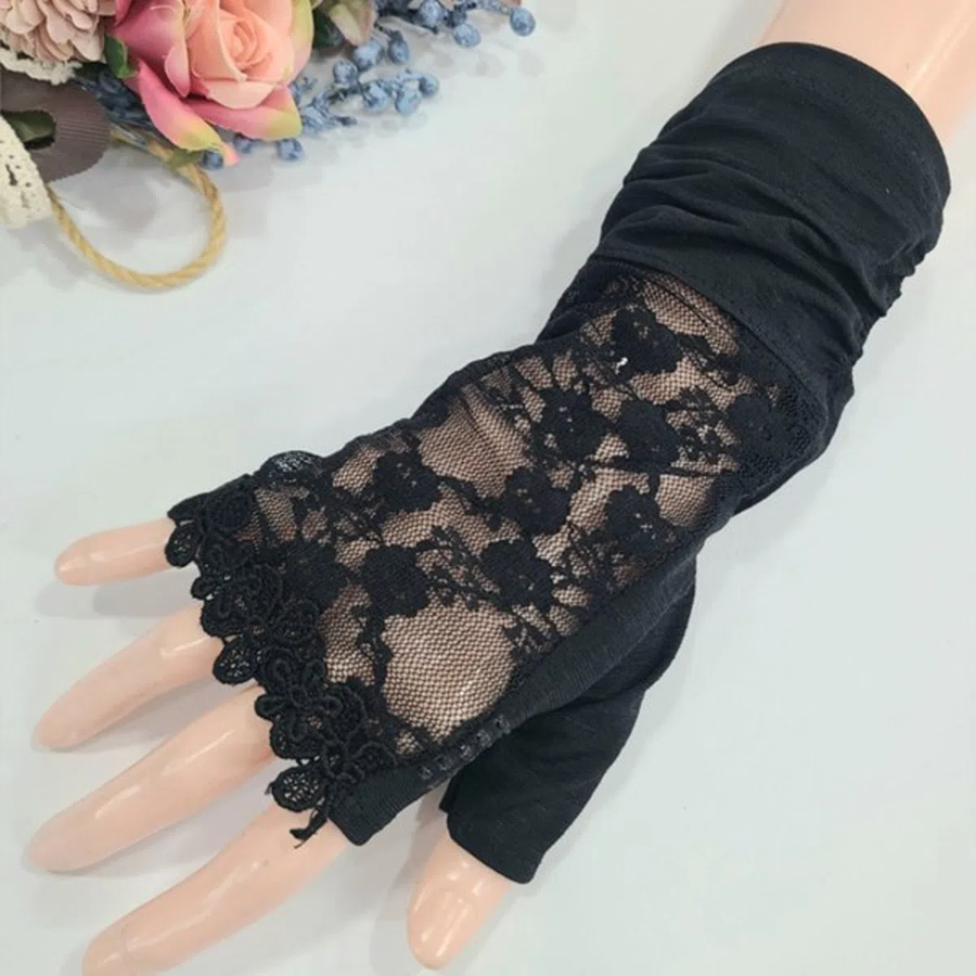 Женские Полурукавники с Цветочным Кружевом и Противоскользящей Оснасткой (Производство — Корея) — стиль, комфорт и надёжность на каждый день