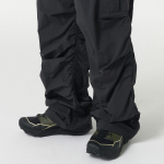 Nylon Wide Shirring Cargo Pants [Dark Gray]