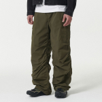 Nylon Wide Shirring Cargo Pants [Olive]